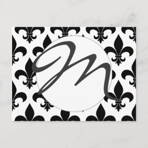 Fransk Fleur de lis Mönster Classic Vykort