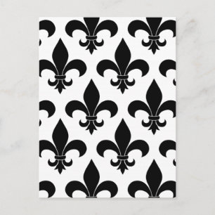 Fransk Fleur de lis Mönster Classic Vykort