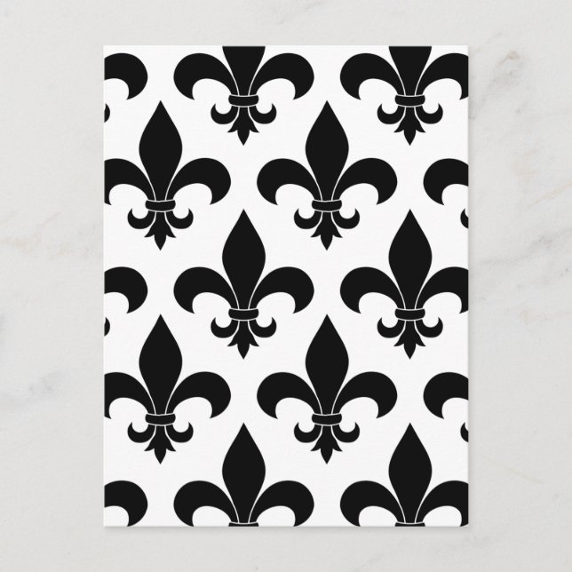 Fransk Fleur de lis Mönster Classic Vykort (Framsida)