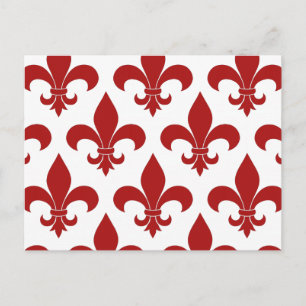 Fransk Fleur de lis Mönster Classic Vykort