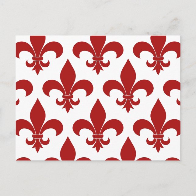 Fransk Fleur de lis Mönster Classic Vykort (Framsida)