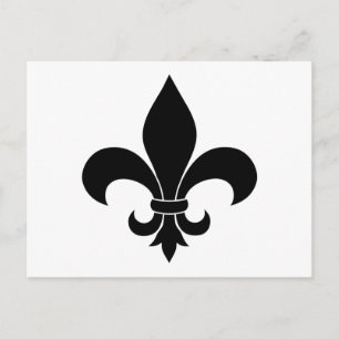 Fransk Fleur de lis Mönster Classic Vykort