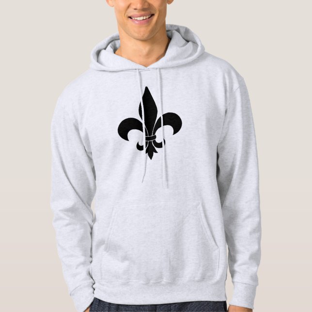 Fransk Fleur de lis Mönster Hoodie (Framsida)