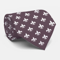 Fransk Fleur de Lis Mönster Mörk Mauve Lila