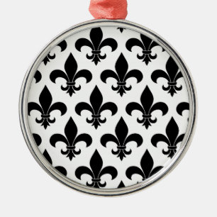 Fransk fleur de lis mönster Parisian Julgransprydnad Metall
