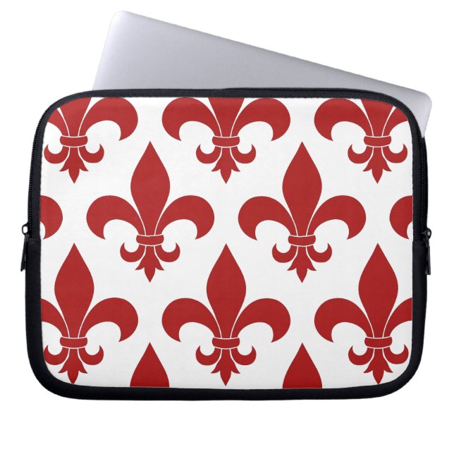 Fransk fleur de lis mönster Parisian Laptop Fodral (Framsidan)