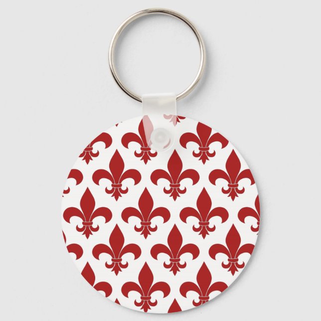 Fransk fleur de lis mönster Parisian Nyckelring (Framsida)