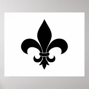 Fransk fleur de lis mönster Parisian Poster