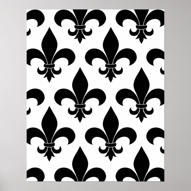 Fransk fleur de lis mönster Parisian Poster (Framsidan)