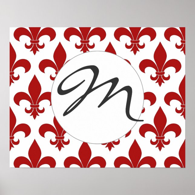 Fransk fleur de lis mönster Parisian Poster (Framsidan)