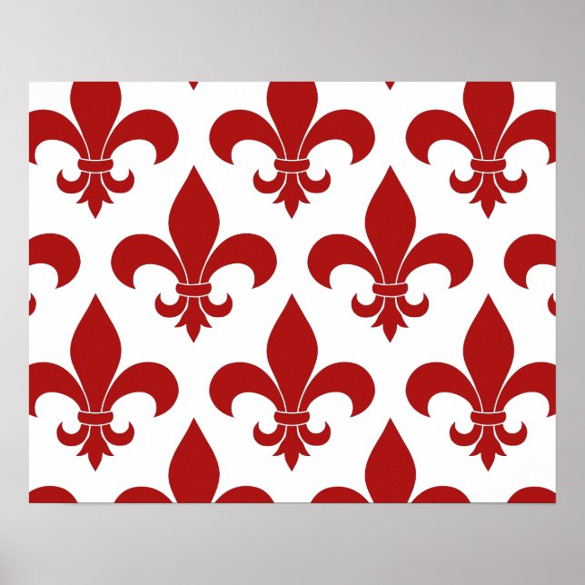 Fransk fleur de lis mönster Parisian Poster (Framsidan)