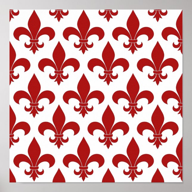Fransk fleur de lis mönster Parisian Poster (Framsidan)