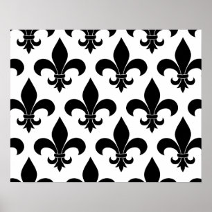Fransk fleur de lis mönster poster