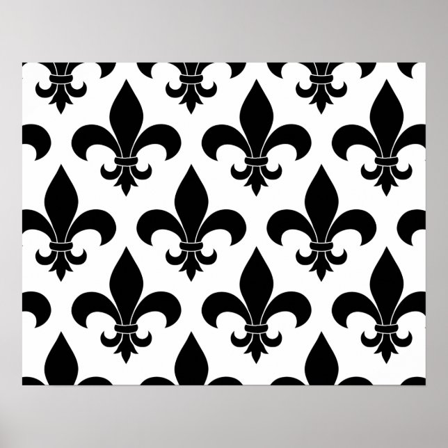 Fransk fleur de lis mönster poster (Framsidan)