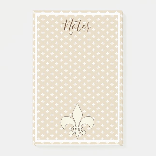 Fransk Fleur De Lis Notes Post-it Block (Framsida)