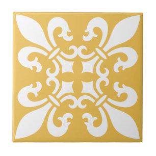 Fransk Fleur de Lys Mönstra anpassadefärg Kakelplatta