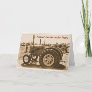 Fransk födelsedagskort för farfar kort