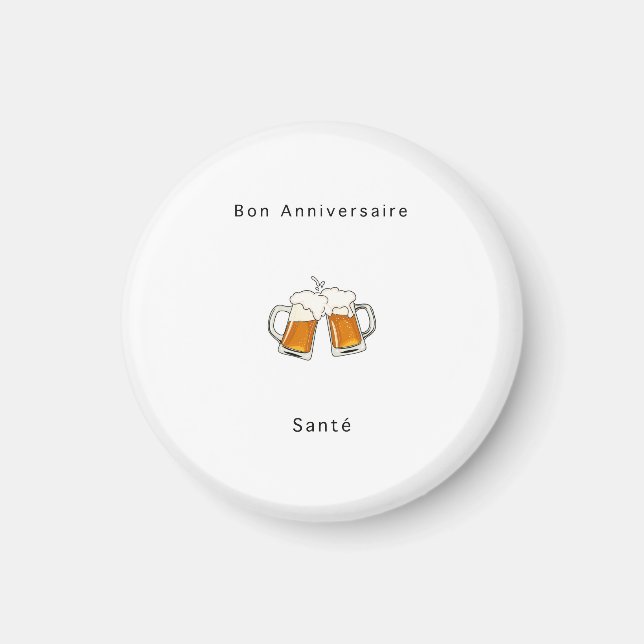 Fransk födelsedagspresent, Grattis på födelsedagen Magnet (Framsidan)