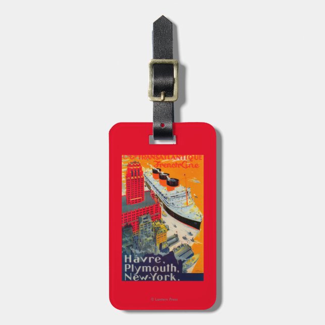 Fransk fodrar reser affischen, Havre till Bagagebricka (Vertikal Framsida)