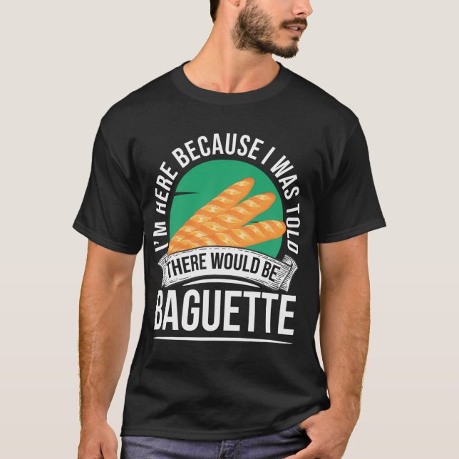 Fransk Food Baguette T Shirt (Framsida)