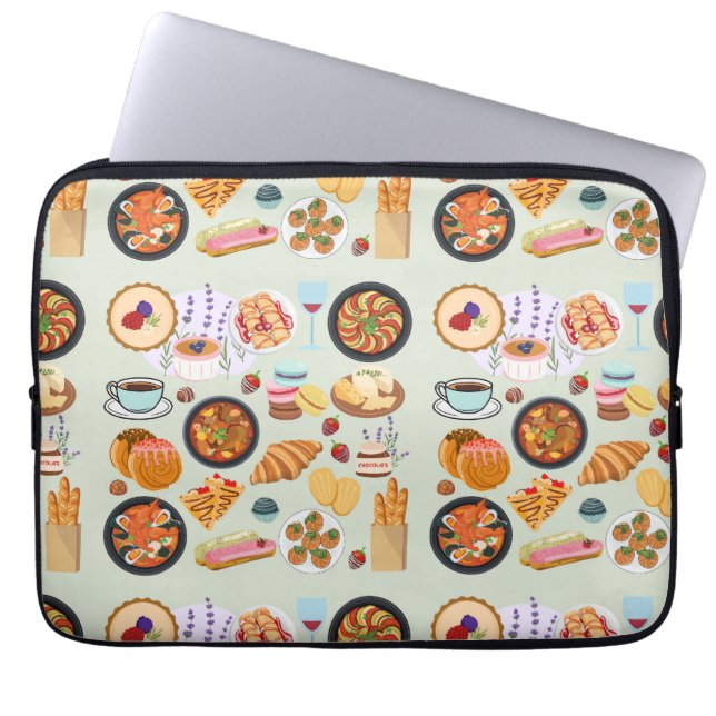 Fransk Food Laptop Fodral (Framsidan)