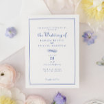 Fransk för Chic av elegant Periwinkle Blue Bröllop Inbjudningar<br><div class="desc">Elegant Chic Fransk Periwinkle Blue Wedding Investigation</div>