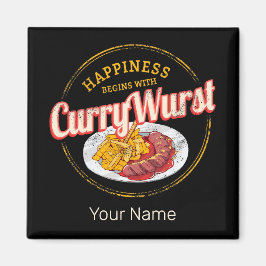 Fransk för Currywurst Retro Sause Vintage Fries Magnet