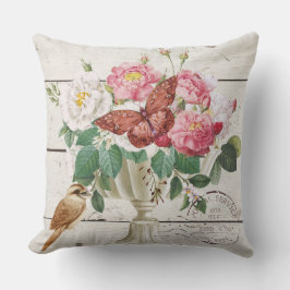 fransk för damm bakgrund för blommigt med elegant kudde