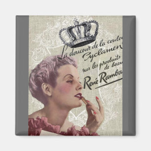 Fransk för krona parisian glamourfashionista magnet