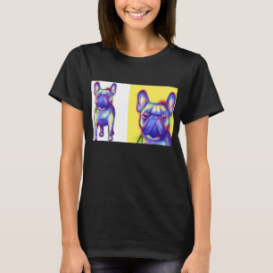 Fransk för vattenfärg Bulldog T Shirt