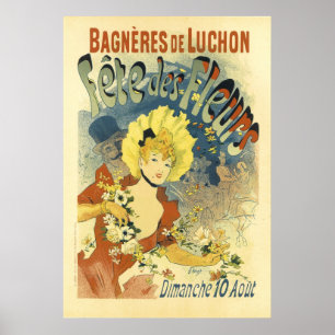 Fransk för Vintage av  för Fete des Fleurs Poster