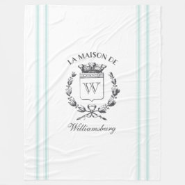 Fransk för vintage-vattenkrysning, ryggstöd för fa fleecefilt