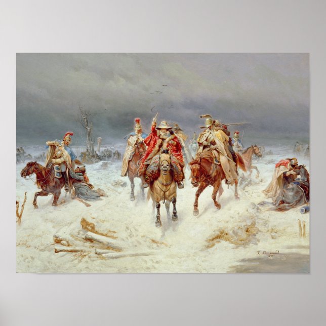 Fransk Forces genom floden Berezina Poster (Framsidan)