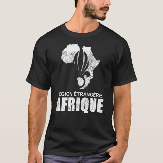 Fransk Foreign Legion Etrangere Afrique T Shirt (Framsida)