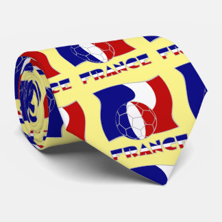 Fransk Fotboll och Flagga Slips