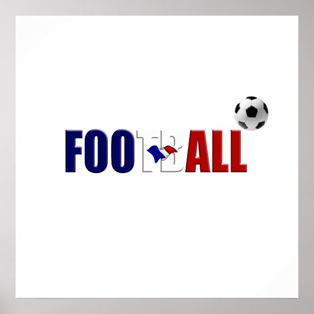 Fransk Fotbollsgåvor från flagga logotyp Poster (Framsidan)