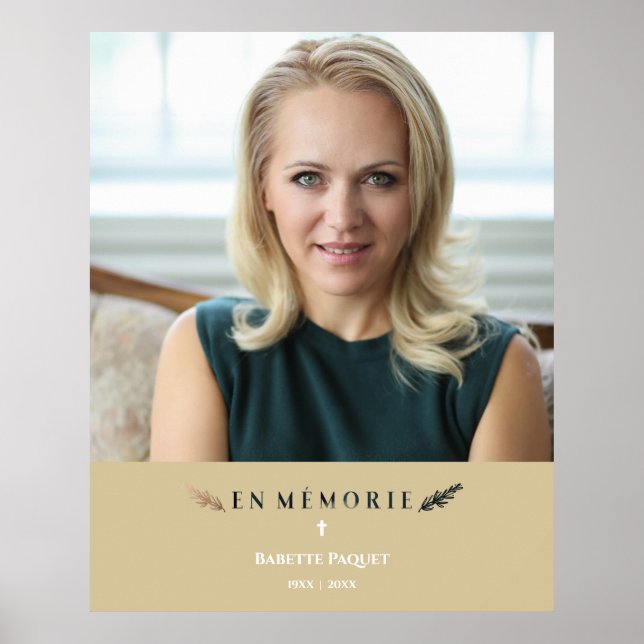 Fransk Foto Minimalistiskt Minnesmärke Nära och Kä Poster (Framsidan)