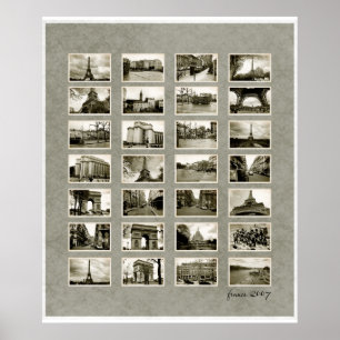 Fransk Fotokollage Poster