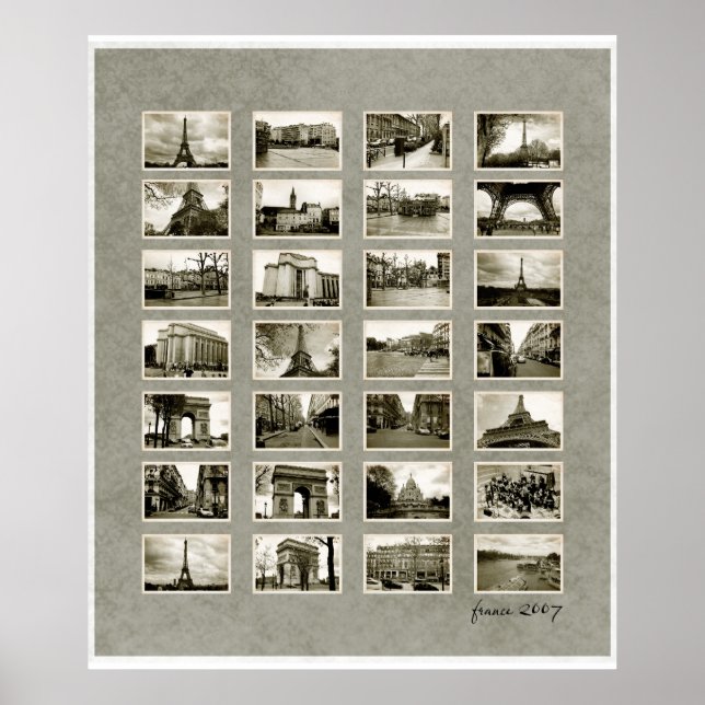 Fransk Fotokollage Poster (Framsidan)