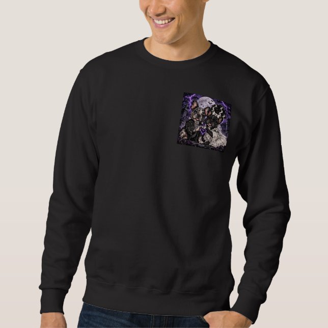 Fransk Frank & Brud Halloween Par Sweatshirt (Framsida)