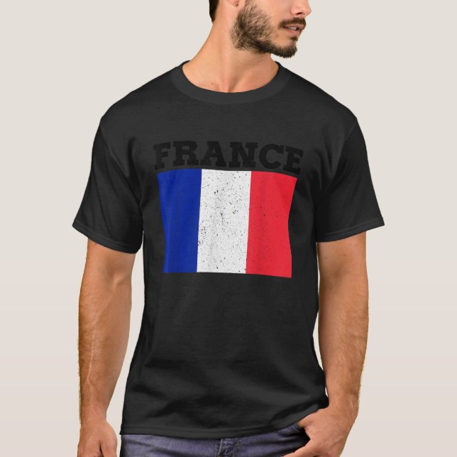 Fransk Frankrike Flagga Pride Fransk Flagga T Shir T Shirt (Framsida)