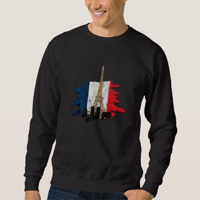 Fransk Frankrike Paris Bonjour Marseille Monaco Ei Lång Ärmad Tröja (Framsida)