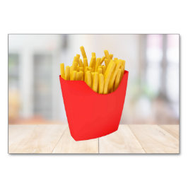 Fransk Fries ABA-etikett, Flashcard | Bild-kort Bordsnummer