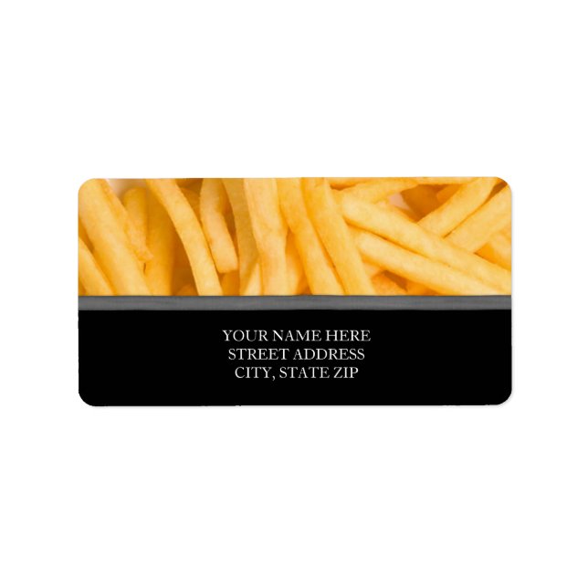 Fransk Fries-Adressetiketter Adressetikett (Framsidan)