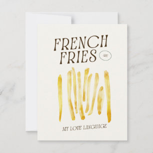 Fransk Fries Älskare Funny Anteckningskort