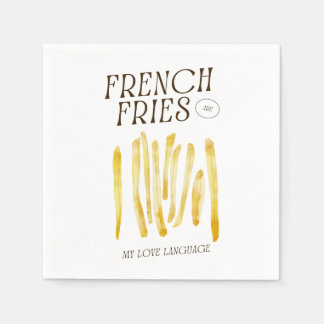 Fransk Fries Älskare Funny Pappersservett
