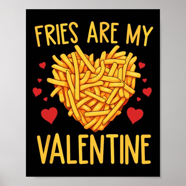 Fransk Fries är mina Valentine Fry Älskare-Valenti Poster (Framsidan)