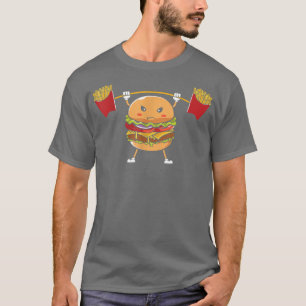 Fransk Fries Cheese Burger Food Graphic Kawaii Ani T Shirt