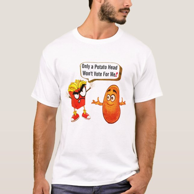 Fransk Fries citerar Humor, "Trump at Mcdonald's" T Shirt (Framsida)