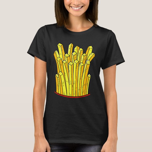 Fransk Fries Costume Fast Food Fransk Fry T Shirt (Framsida)